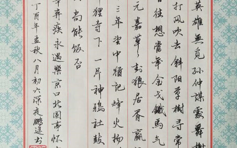 辛弃疾《永遇乐》手写钢笔字笔友钢笔书法习作欣赏