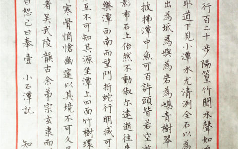 柳宗元《小石潭记》手写钢笔字笔友钢笔书法习作欣赏