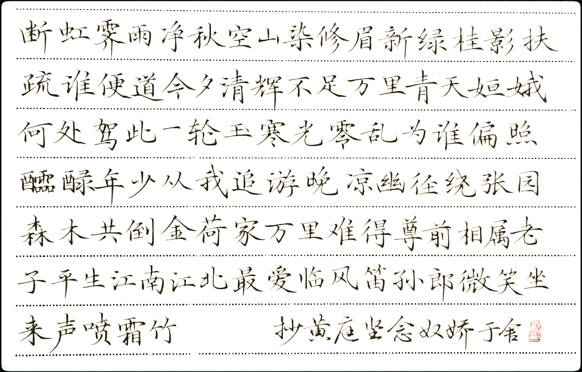 黄庭坚《念奴娇》钢笔抄诗词笔友钢笔书法习作欣赏