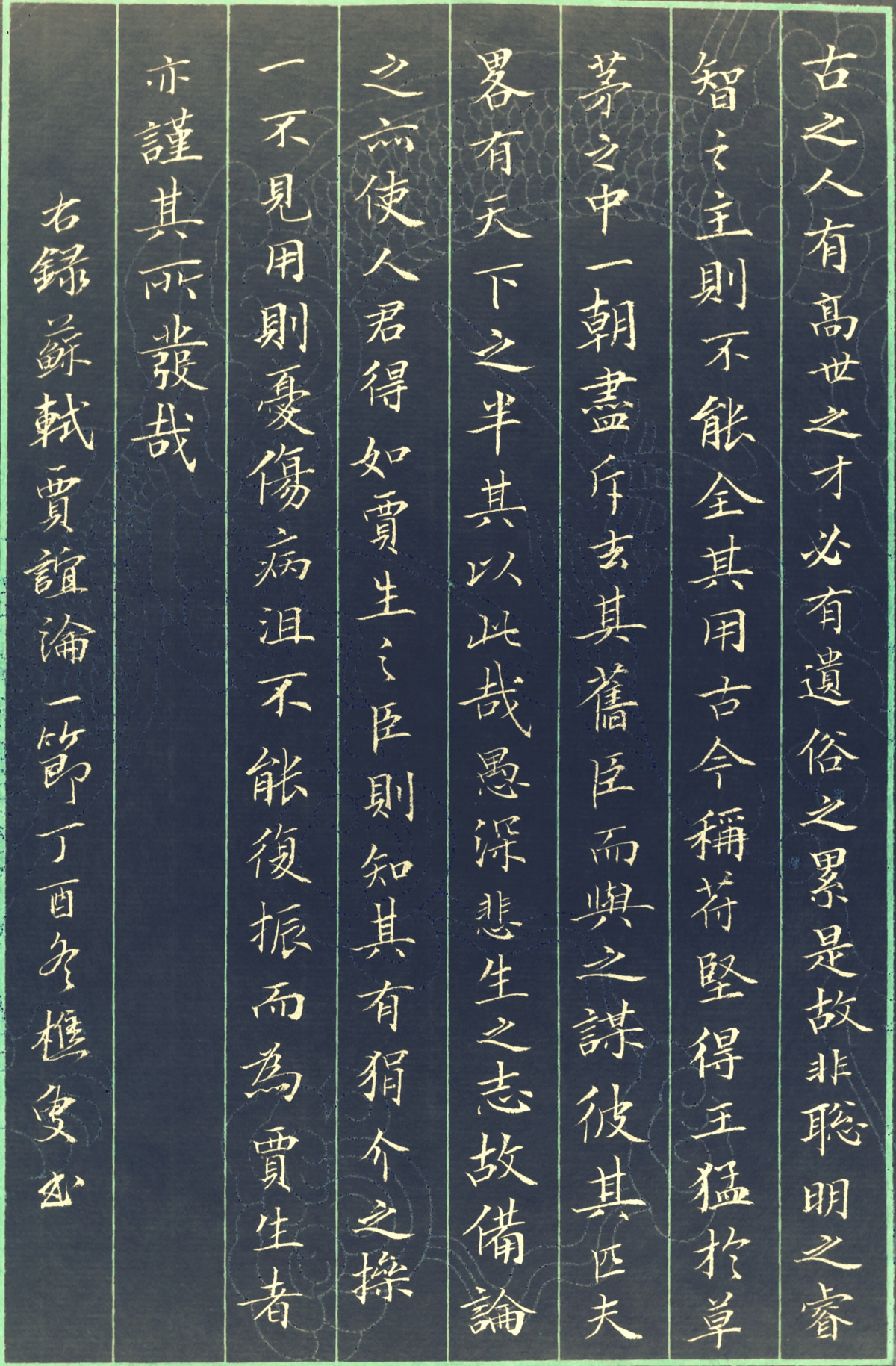 苏轼《贾谊论》手写钢笔字笔友钢笔书法习作欣赏
