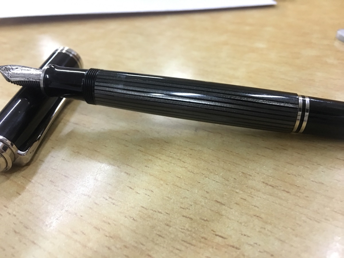 百利金M805煤灰条和写乐天空无限钢笔评测