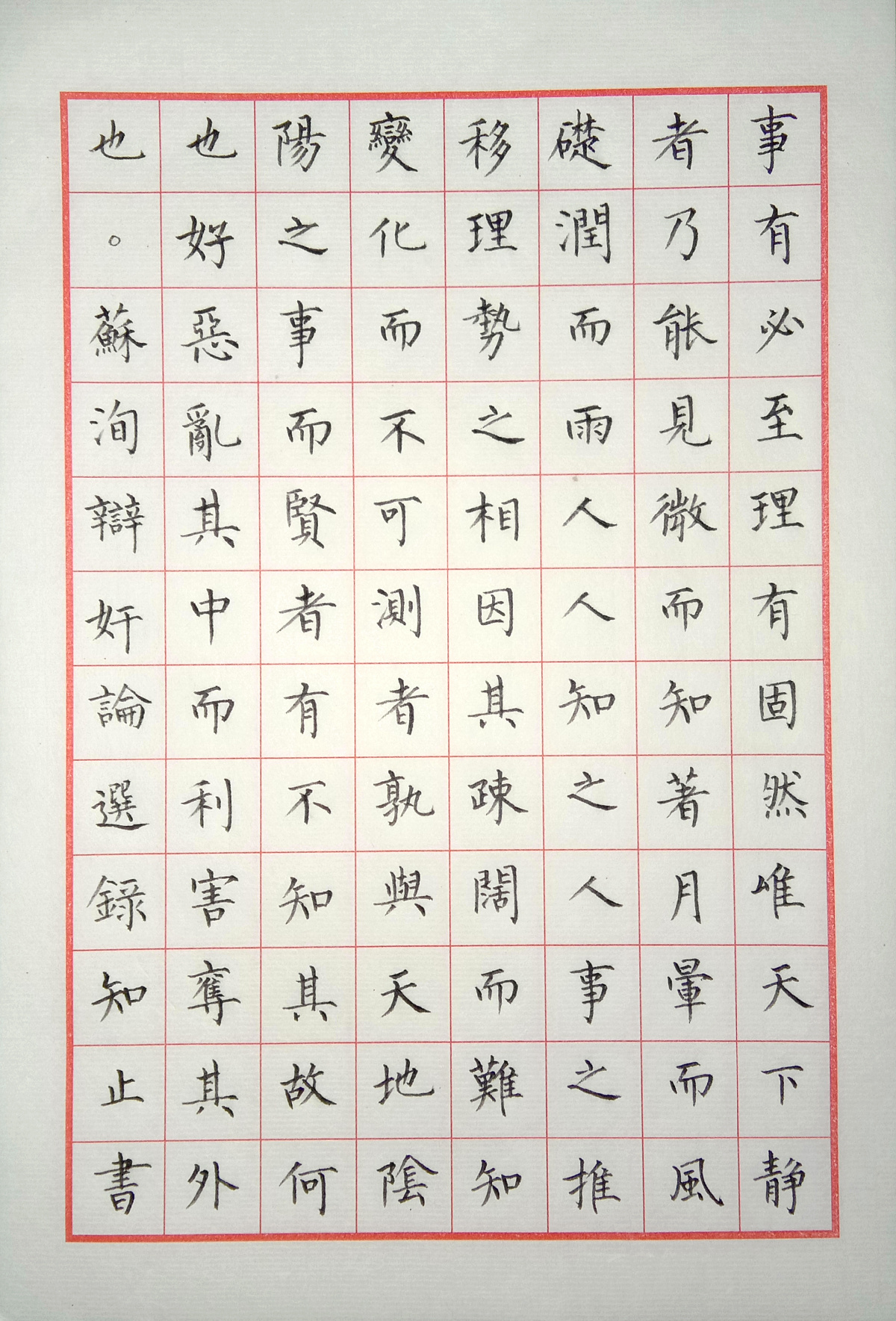 苏洵《辨奸论》手写钢笔字练习笔友钢笔书法习作欣赏