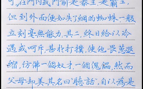 鲁迅《上海的孩子》手写钢笔字练习笔友钢笔书法习作欣赏