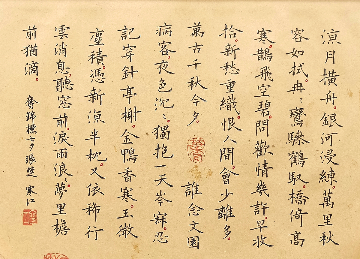 张埜《夺锦标·七夕》手写钢笔字练习笔友钢笔书法习作欣赏