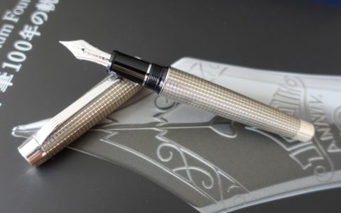 限定银棍Platinum百年纪念笔纯银限量钢笔SM尖评测