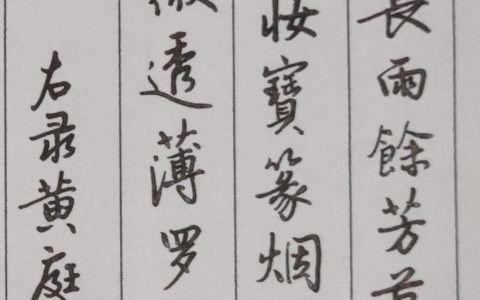 黄庭坚《画堂春》钢笔爱好者每周一篇钢笔字练字打卡作业欣赏