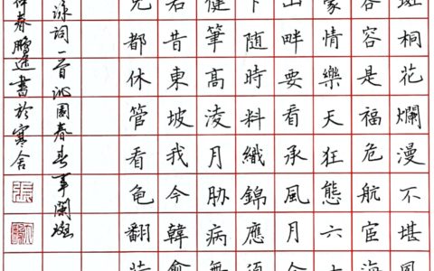 强哥点评：吴泳《沁园春》钢笔字练字打卡作业欣赏