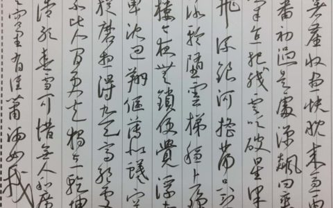 游子西《念奴娇》钢笔字练字打卡作业欣赏