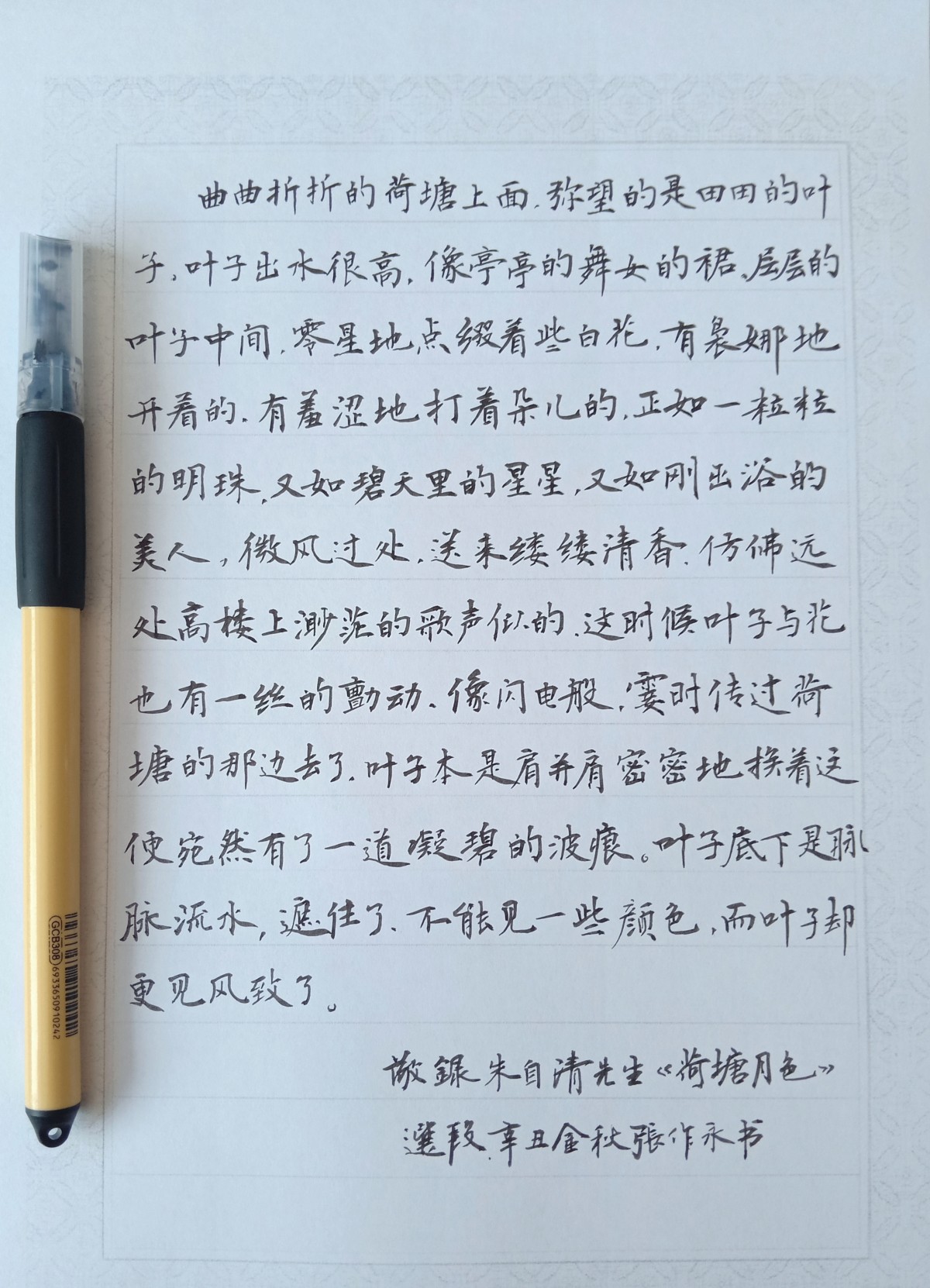 钢笔书法练字打卡20210831-11