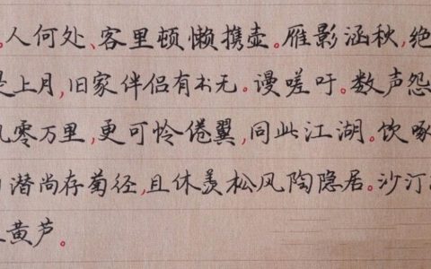 强哥点评：张炎《新燕过妆楼》每周一篇钢笔字练字打卡作业欣赏