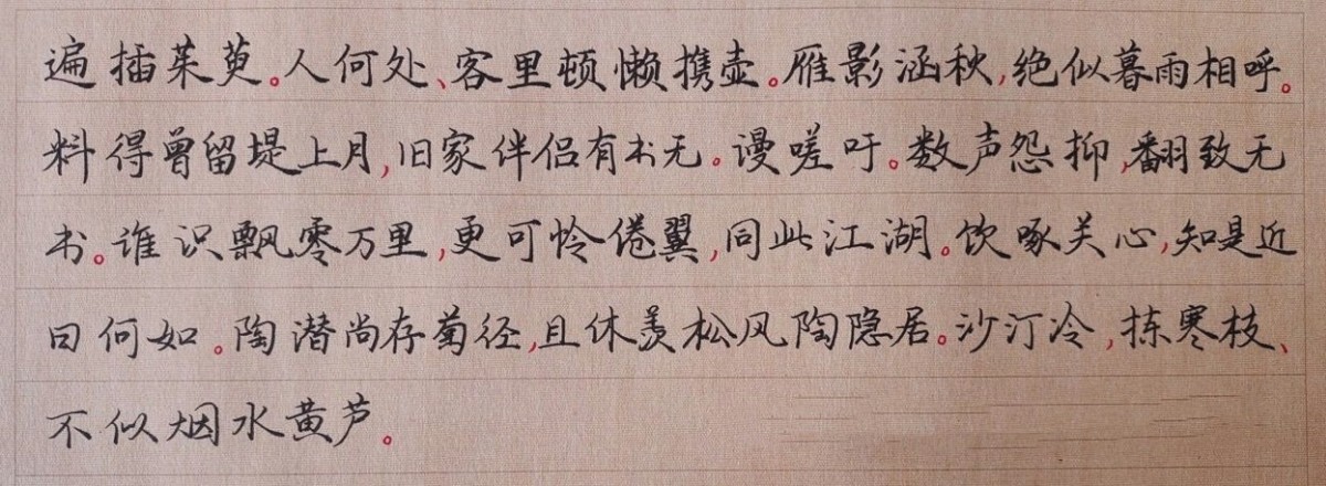 强哥点评：张炎《新燕过妆楼》每周一篇钢笔字练字打卡作业欣赏