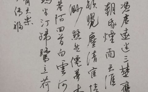 老蔡点评：陈允平《齐天乐》每周一篇钢笔字练字打卡作业欣赏