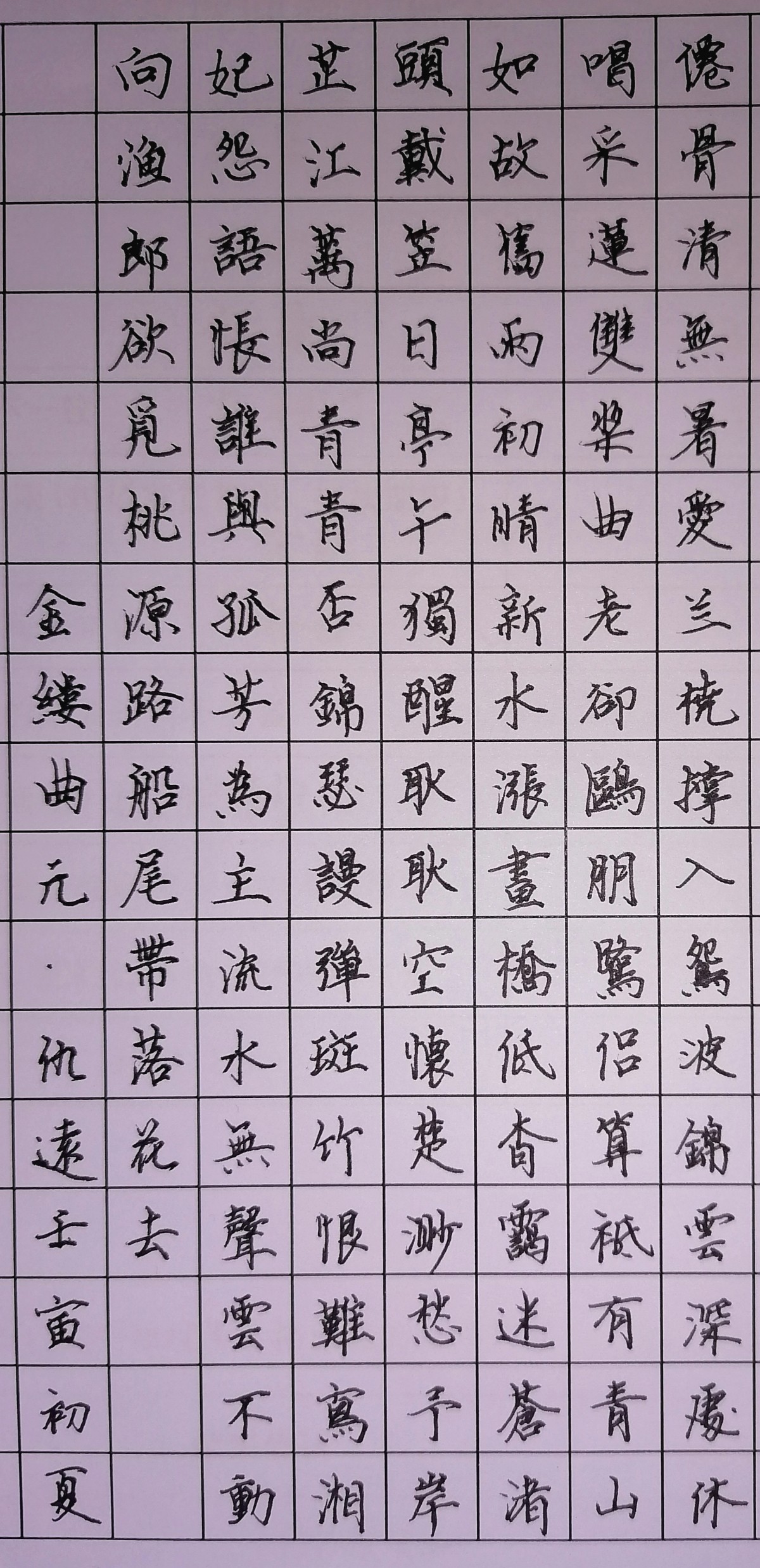 练字打卡20220517-12