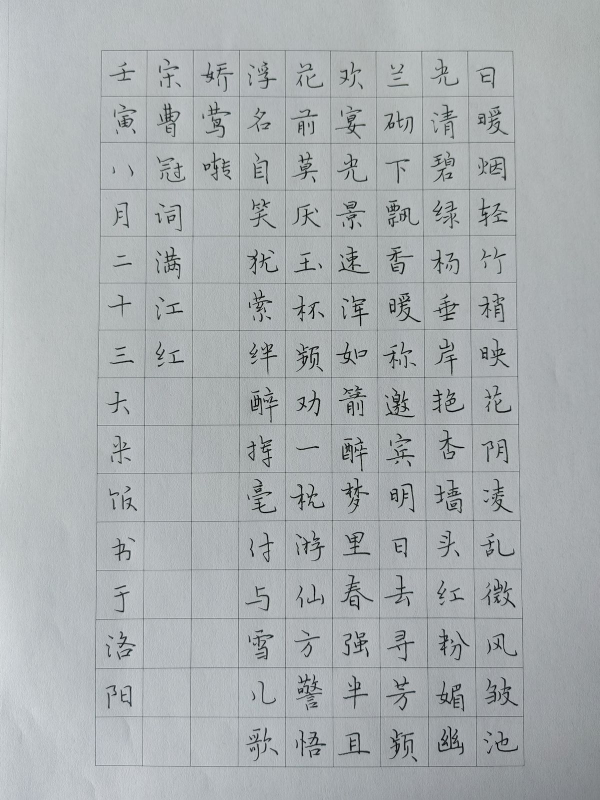 练字打卡38周-32