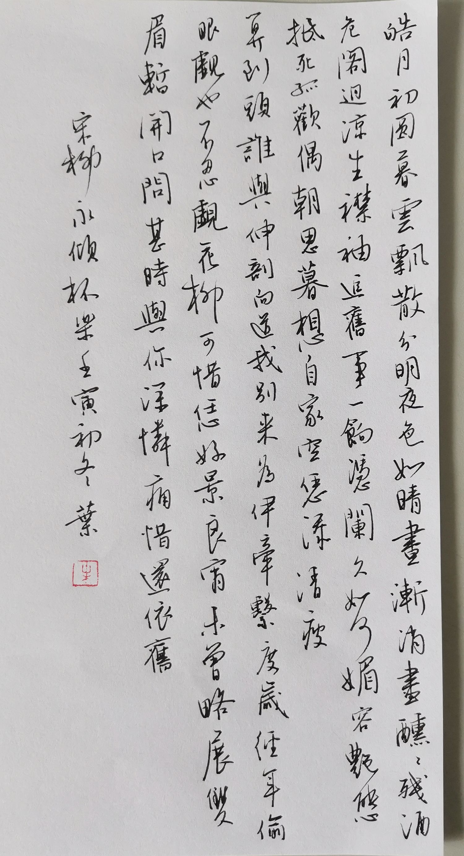 练字打卡46周-30