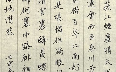 本周26篇作品上榜，刘辰翁《沁园春·送春》钢笔字练字打卡作业欣赏